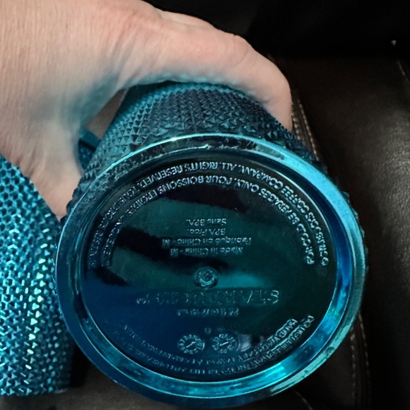 3 bundle Starbucks Chrome blue studded cups & keychain set cold cups bundle - Picture 10 of 10